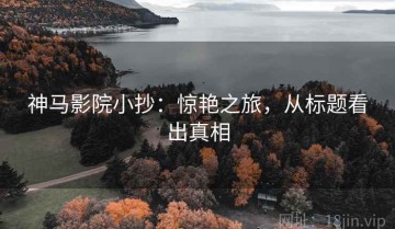 神马影院小抄：惊艳之旅，从标题看出真相