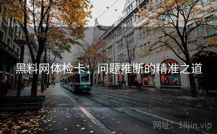 黑料网体检卡:问题推断的精准之道 黑料网体检卡:问题推断的精准之道